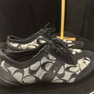 Coach Black and White Patterned Baylee Shoes